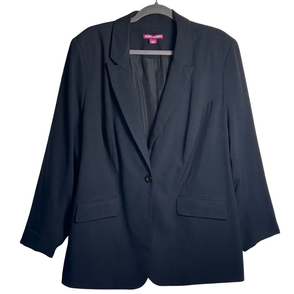 Jessica‎ London Single Button Blazer Plus Petite Size 22 Career Professional